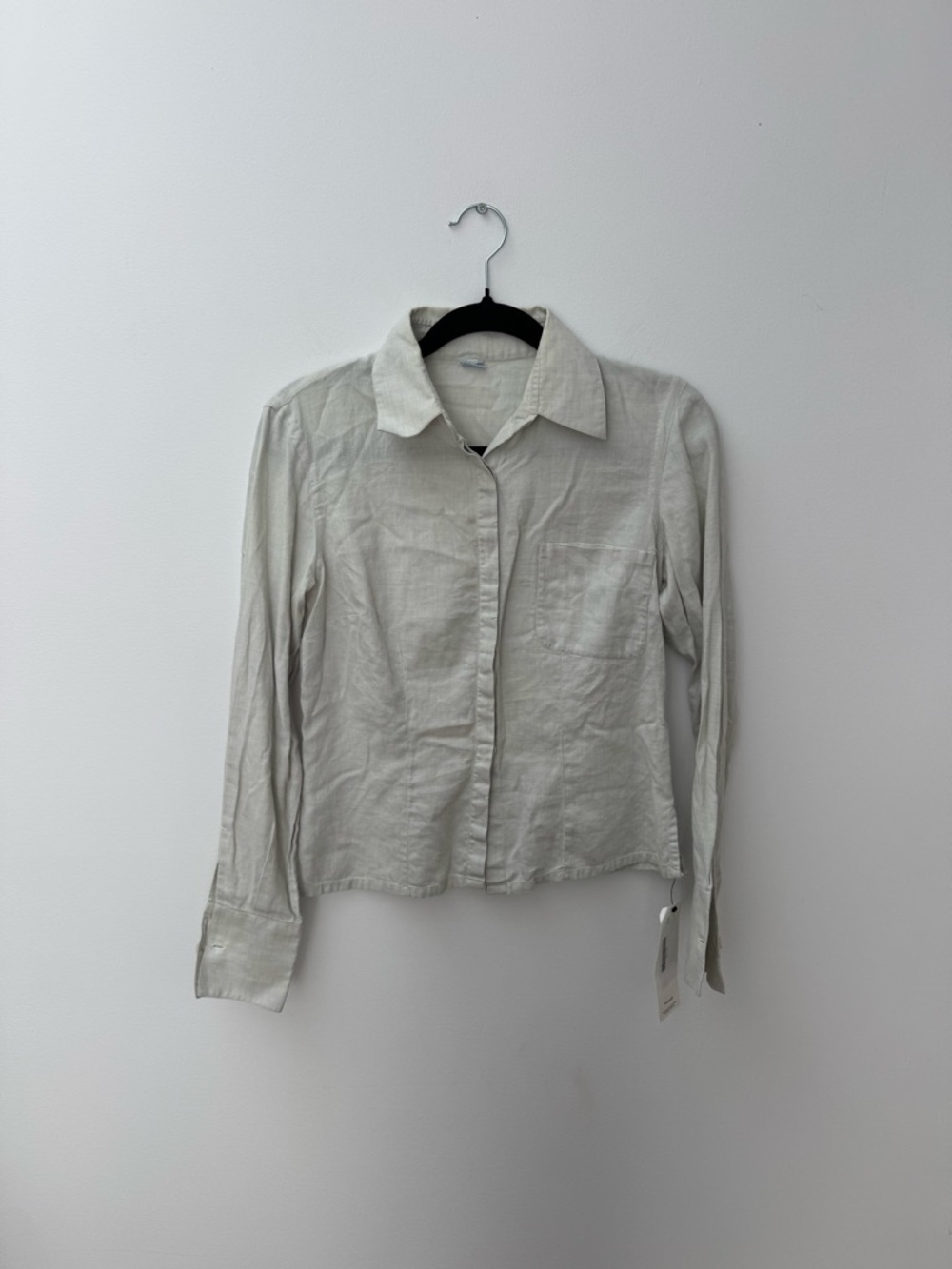 Borrelli Classic Long-Sleeve Button-Up Shirt in Light Gray